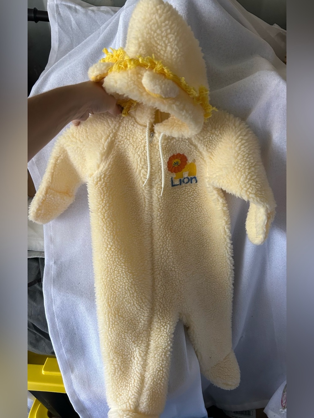 Vintage lion baby outfit
